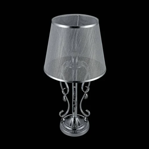 Настольная лампа Simone FR2020-TL-01-CH Freya белая 1 лампа, основание хром металл в стиле классический  фото 3