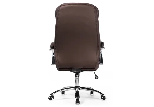 Компьютерное кресло Tomar коричневое 1743 Woodville, коричневый/искусственная кожа, ножки/металл/хром, размеры - *1260***680*680 фото 6