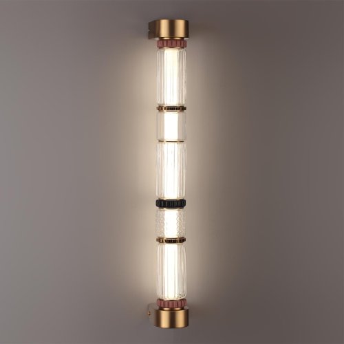 Бра LED Collier 5455/18WL Odeon Light прозрачный на 1 лампу, основание латунь античное бронза в стиле современный фото 5 Бра LED Collier 5455/18WL Odeon Light прозрачный на 1 лампу, основание латунь античное бронза в стиле современный фото 5