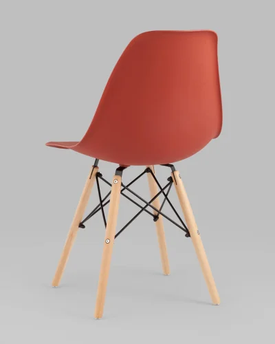 Стул EAMES, терракотовый УТ000039374 Stool Group, /, ножки/массив бука/бежевый, размеры - *815***460*530 фото 7