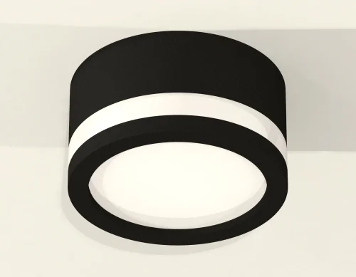 Светильник накладной XS8102017 Ambrella light белый 1 лампа, основание чёрное в стиле хай-тек круглый фото 3