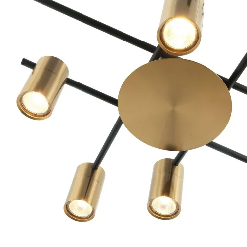 Люстра потолочная Topper 2827-8P Favourite золотая на 8 ламп, основание золотое чёрное в стиле современный  фото 3