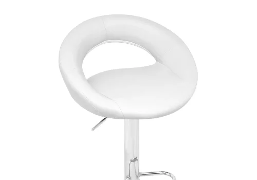 Барный стул Oazis white / chrome 15500 Woodville, белый/искусственная кожа, ножки/металл/хром, размеры - ****510*500 фото 5