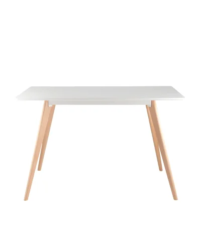 Стол обеденный FRANK 120*80, белый на дер. ножках УТ000000930 Stool Group столешница белая из мдф фото 4