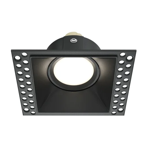 Светильник точечный Dot DL042-01-SQ-B Maytoni чёрный 1 лампа, основание чёрное в стиле современный для затирки