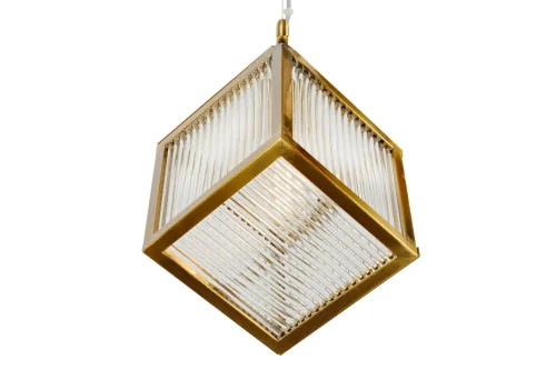 Светильник подвесной Square 8970-1B GLD iLamp прозрачный 1 лампа, основание золотое в стиле современный  фото 2
