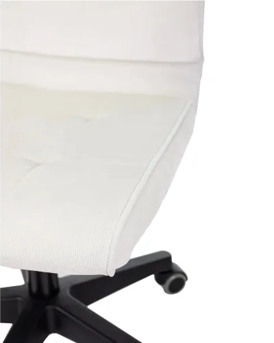 Кресло TopChairs ST-Alex молочный Velvet 20 УТ000036831 Stool Group, белый/велюр, ножки/пластик/чёрный, размеры - 435*855***440*655 фото 3
