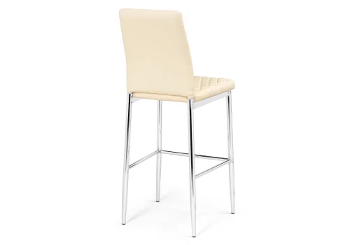 Барный стул Teon beige / chrome 15514 Woodville, бежевый/искусственная кожа, ножки/металл/хром, размеры - *1000***410*500 фото 4