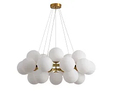 Люстра подвесная Сида 07508-20,20 Kink Light белая на 20 ламп, основание бронзовое в стиле модерн молекула шар