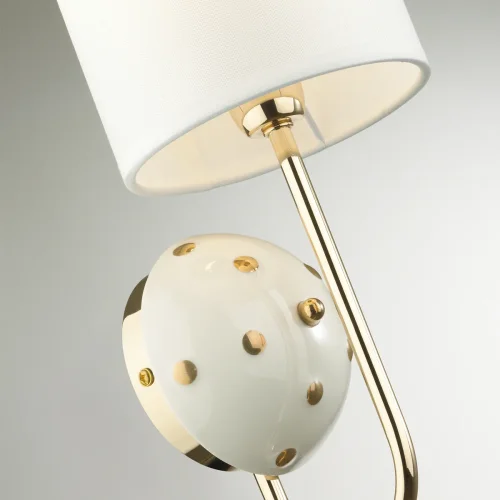Бра Pollen 5423/1W Odeon Light белый на 1 лампа, основание золотое в стиле современный  фото 5