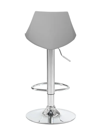 Стул барный 3000-LM ROCKY, цвет сиденья серый, цвет основания хром Dobrin, серый/экокожа, ножки/металл/хром, размеры - 830*1040***380*480 фото 5