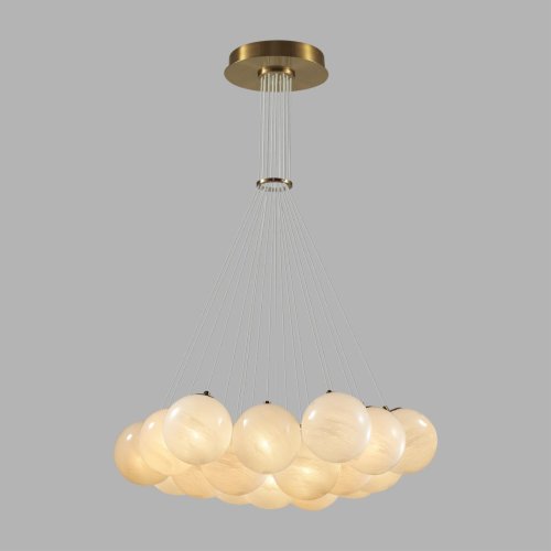 Люстра подвесная Magia 7109/19 Odeon Light белая на 19 ламп, основание белое в стиле хай-тек шар фото 4