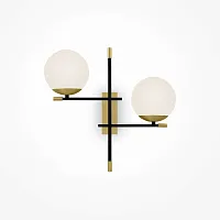 Бра Nostalgia MOD048WL-02G Maytoni белый на 2 лампы, основание матовое золото в стиле современный 
