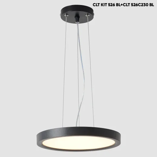Светильник потолочный/подвесной LED CLT 526C230 BL Crystal Lux чёрный на 1 лампу, основание чёрное в стиле современный фото 3