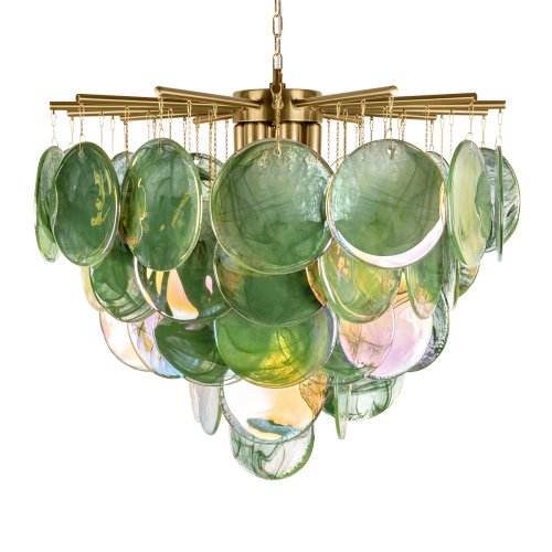 Люстра подвесная Лолли / Lolly 10492/600 Green LOFT IT зелёная на 6 ламп, основание бронзовое в стиле современный фото 4