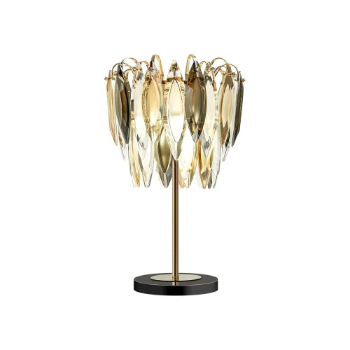Настольная лампа Vilna 5068/3T Odeon Light янтарная серая белая 3 лампы, основание золотое металл в стиле современный  фото 3