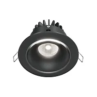 Светильник точечный LED Yin DL031-L12W4K-D-B Maytoni чёрный на 1 лампу, основание чёрное в стиле хай-тек современный 