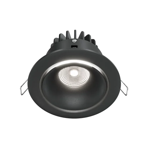 Светильник точечный LED Yin DL031-L12W4K-D-B Maytoni чёрный на 1 лампу, основание чёрное в стиле хай-тек современный 