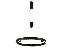 Светильник подвесной LED FL5845 Ambrella light чёрный 1 лампа, основание чёрное в стиле хай-тек модерн кольца