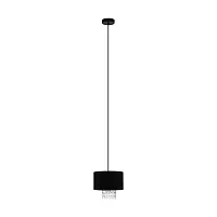 Светильник подвесной Sapuara 39977 Eglo чёрный 1 лампа, основание чёрное в стиле современный 