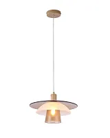 Светильник подвесной Sydney V11028-1P  Moderli янтарный белый 1 лампа, основание бежевое коричневое в стиле модерн лофт скандинавский 