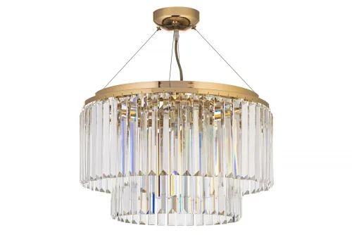 Люстра подвесная Enio E 1.5.D50.101 GP Arti Lampadari прозрачная на 8 ламп, основание золотое в стиле современный классический 