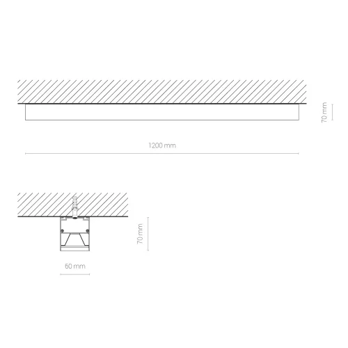 Светильник офисный потолочный LED Office Pro Led 10210-NW Nowodvorski размеры *60*1200 мм, нейтральный белый 4000К, 3610 лм, мощность 31 вт, на 12 кв.м фото 3