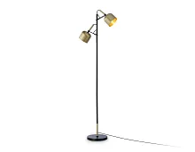 Торшер TR97125 Ambrella light  золотой 2 лампы, основание чёрное в стиле современный лофт
