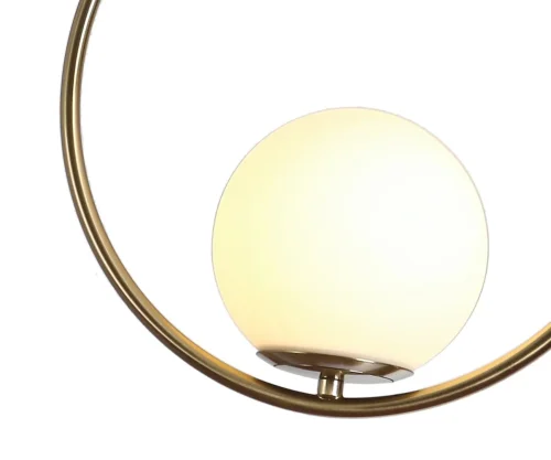 Светильник подвесной Калла 07628-1A,20 Kink Light белый 1 лампа, основание бронзовое в стиле современный шар фото 2