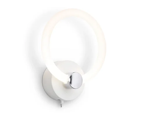 Бра LED FA3849 Ambrella light белый на 1 лампа, основание белое в стиле хай-тек современный кольца