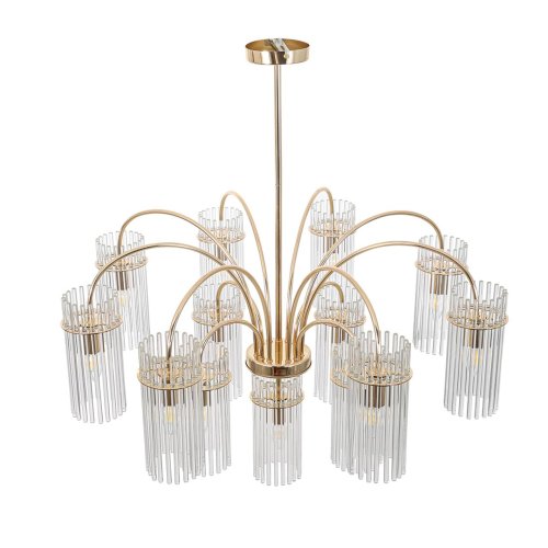 Люстра на штанге Opulenta 8413/13 Lumion прозрачная на 13 ламп, основание латунь в стиле классический фото 6 Люстра на штанге Opulenta 8413/13 Lumion прозрачная на 13 ламп, основание латунь в стиле классический фото 6