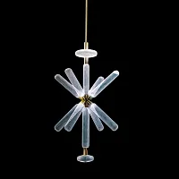 Светильник подвесной VUOKSA C 219231-23 ImperiumLoft прозрачный 1 лампа, основание латунь в стиле современный хай-тек 