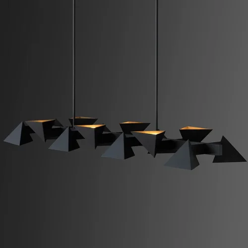 Светильник потолочный ANGULAR 219245-23 ImperiumLoft чёрный 14 ламп, основание чёрное в стиле лофт минимализм  фото 2