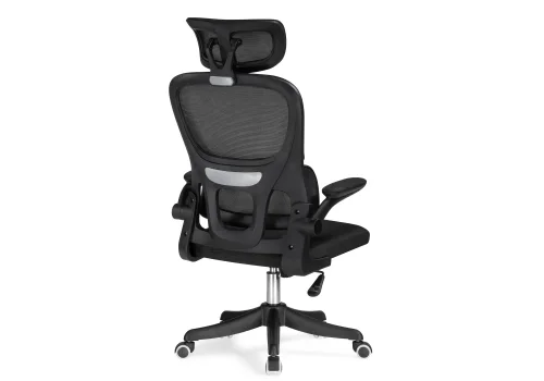 Компьютерное кресло Sprut black 15623 Woodville, чёрный/сетка, ножки/пластик/чёрный, размеры - *1270***640*670 фото 5
