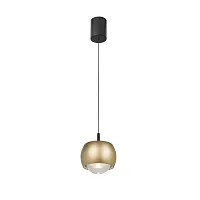 Светильник подвесной LED Roller 8541 Mantra золотой 1 лампа, основание чёрное в стиле хай-тек современный 