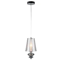 Светильник подвесной Ligure OML-67506-01 Omnilux серебряный серый 1 лампа, основание хром в стиле классический 