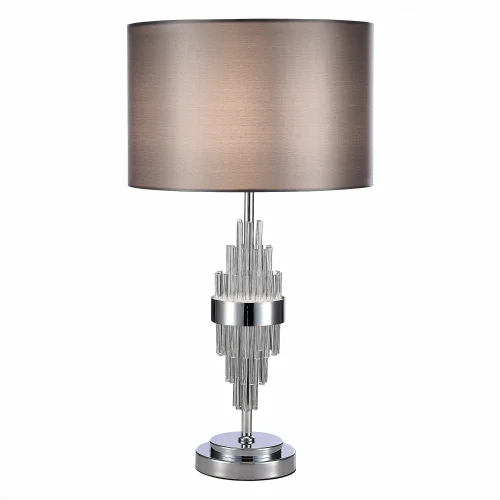 Настольная лампа Onzo SL1002.104.01 ST-Luce серая 1 лампа, основание хром стекло металл в стиле современный 