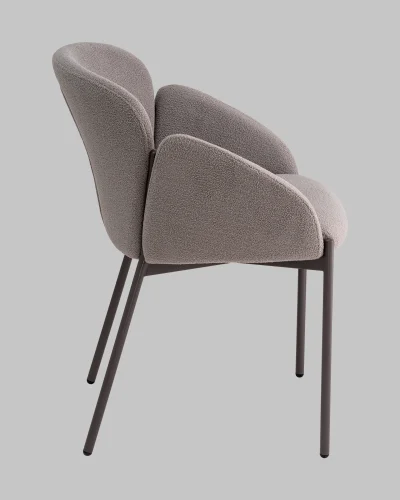 Стул обеденный Melia, серый УТ000039551 Stool Group, серый/букле, ножки/металл/чёрный, размеры - *770**** фото 3