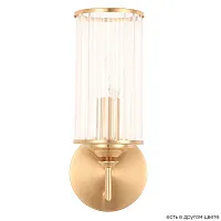 Бра GLORIA AP1 BRASS Crystal Lux прозрачный 1 лампа, основание латунь в стиле классический 