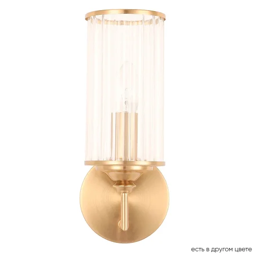 Бра GLORIA AP1 BRASS Crystal Lux прозрачный на 1 лампа, основание латунь в стиле классический 