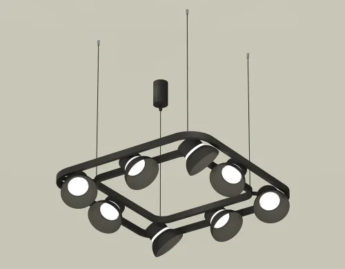 Светильник подвесной XB9182080 Ambrella light чёрный 8 ламп, основание чёрное в стиле современный хай-тек 
