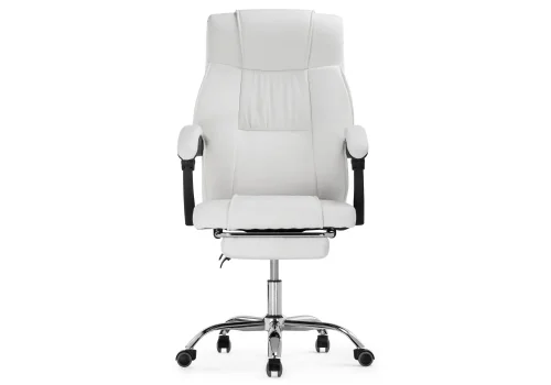 Компьютерное кресло Born whitе 15346 Woodville, белый/экокожа, ножки/металл/хром, размеры - *1120***610* фото 4