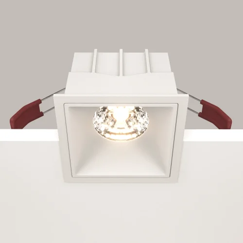 Светильник точечный Alfa LED DL043-01-15W3K-D-SQ-W Maytoni белый на 1 лампу, основание белое в стиле современный фото 15