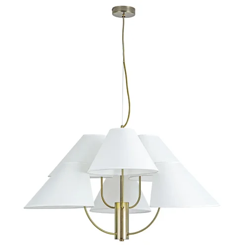 Люстра подвесная Rondo A4086LM-6AB Arte Lamp белая на 6 ламп, основание античное бронза в стиле современный 