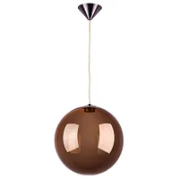 Светильник подвесной LED Sferetta 801022 Lightstar янтарный 1 лампа, основание бордовое коричневое в стиле минимализм 