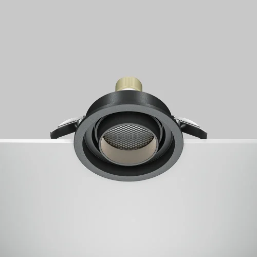 Светильник точечный Atom DL113-GU10-01-RD-B Maytoni чёрный на 1 лампу, основание чёрное в стиле хай-тек современный круглый фото 2