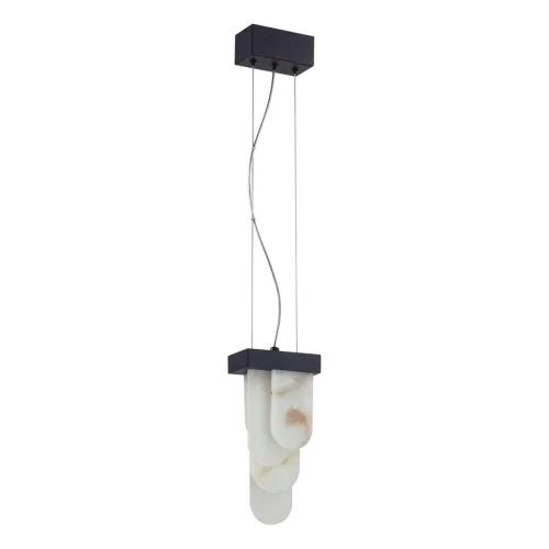 Светильник подвесной LED Foros 5438/12L Odeon Light белый на 1 лампу, основание чёрное в стиле современный минимализм 
