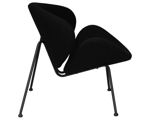 Кресло дизайнерское 72-LMO EMILY, цвет сиденья черный (AF9), цвет основания черный Dobrin, чёрный/ткань, ножки/металл/чёрный, размеры - *720**** фото 3