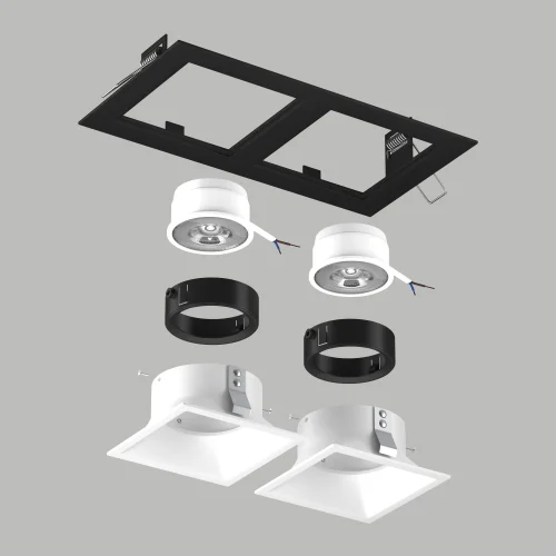 Светильник точечный Domino D5270606BMOD Lightstar белый чёрный на 2 лампы, основание чёрное белое в стиле современный прямоугольный фото 3 Светильник точечный Domino D5270606BMOD Lightstar белый чёрный на 2 лампы, основание чёрное белое в стиле современный прямоугольный фото 3