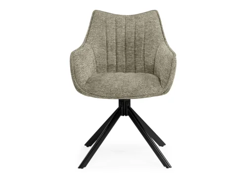 Стул на металлокаркасе Denever beige / black 15837 Woodville, бежевый/текстиль, ножки/металл/чёрный, размеры - ****580*610мм фото 3